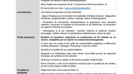 Fiche de poste stage février 2026